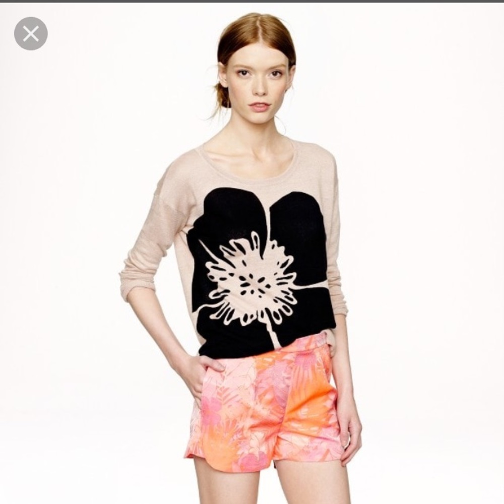 J Crew tropical jacquard shorts size 6
